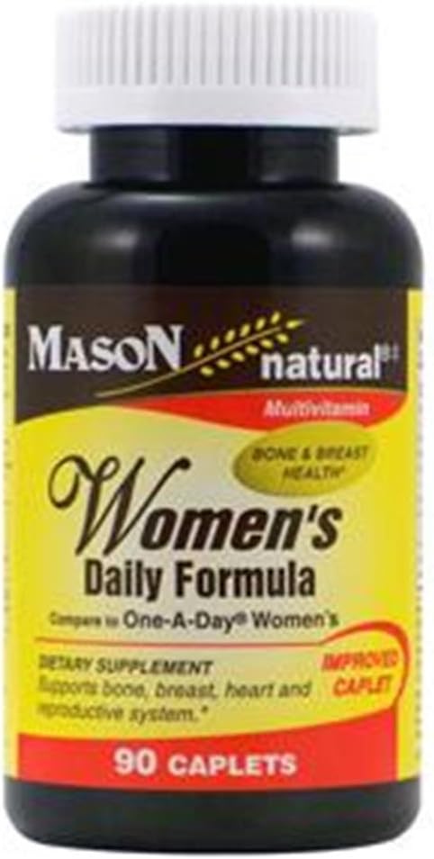 MASON NATURAL Daily Multivitamin Formula for Women with 21 Essential Vitamins and Nutrients, 90 Tablets