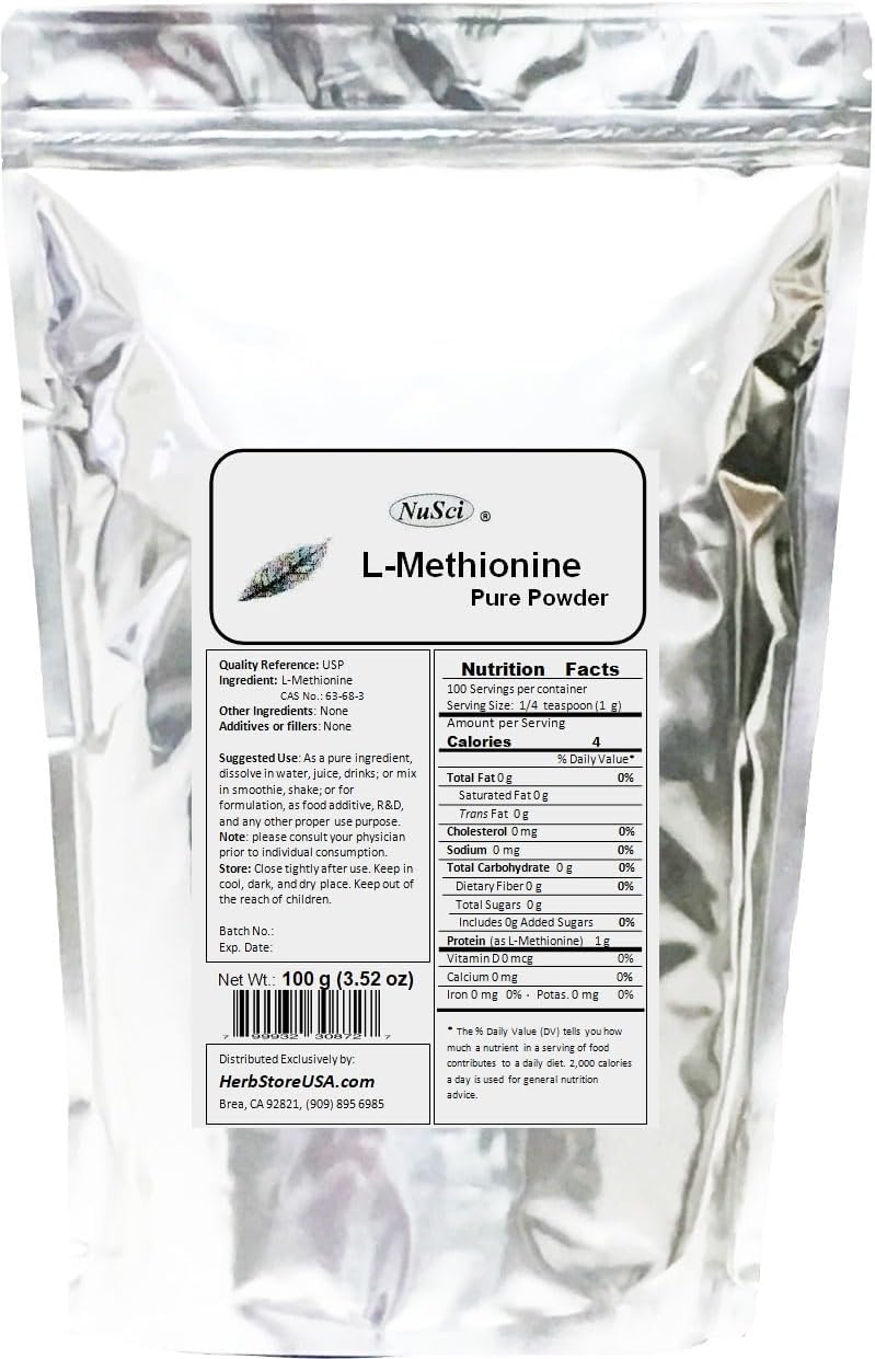 L-Methionine Powder Pure (227 Gramos)