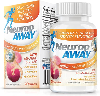 NeuropAWAY Fórmula de Apoyo Renal con Agmatina Sulfato, L-Arginina, L-Ornitina, L-Citrulina - 90 Cápsulas – Image 1
