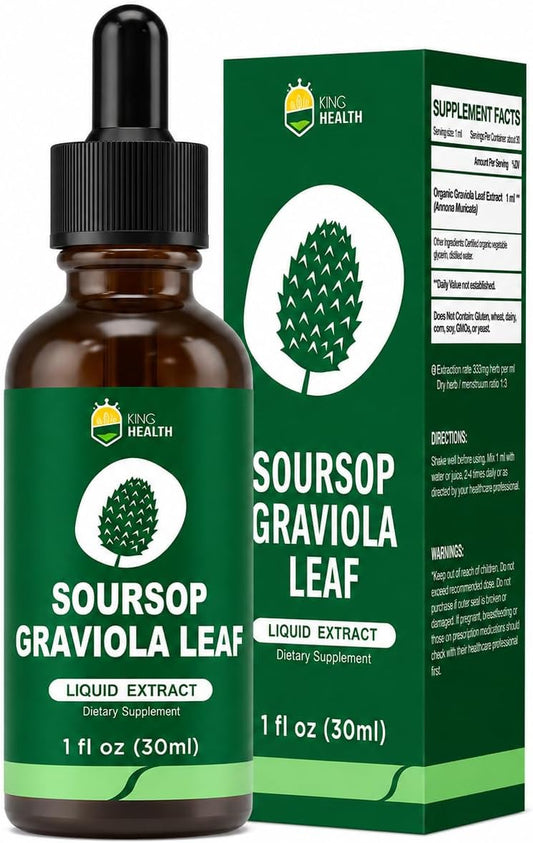 KingHealth Extracto Líquido de Hojas de Graviola Orgánico - 30 ml