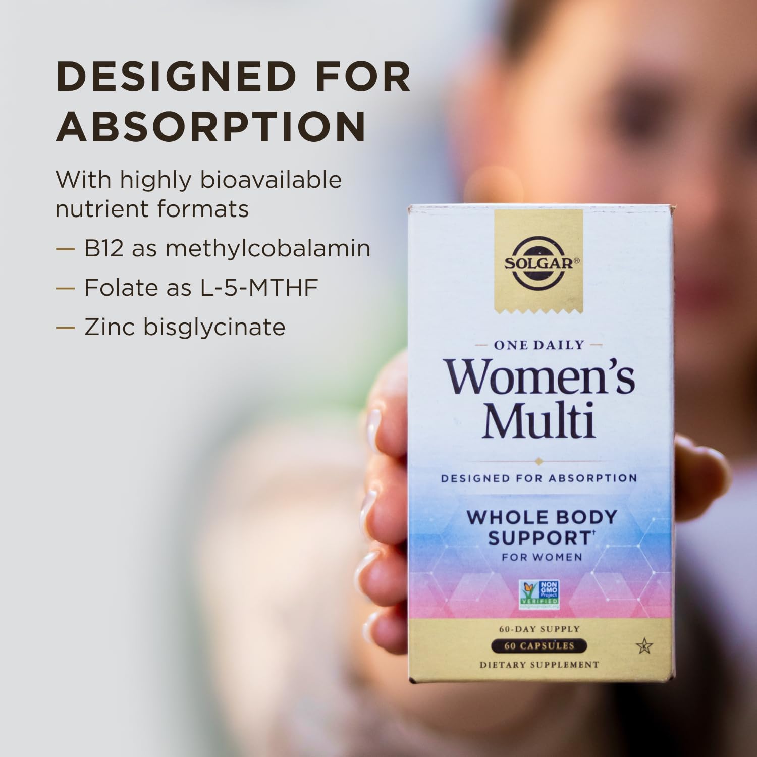 Solgar One Daily Women's Multi - Multivitamínico Completo para Mujeres, 60 Cápsulas Veganas
