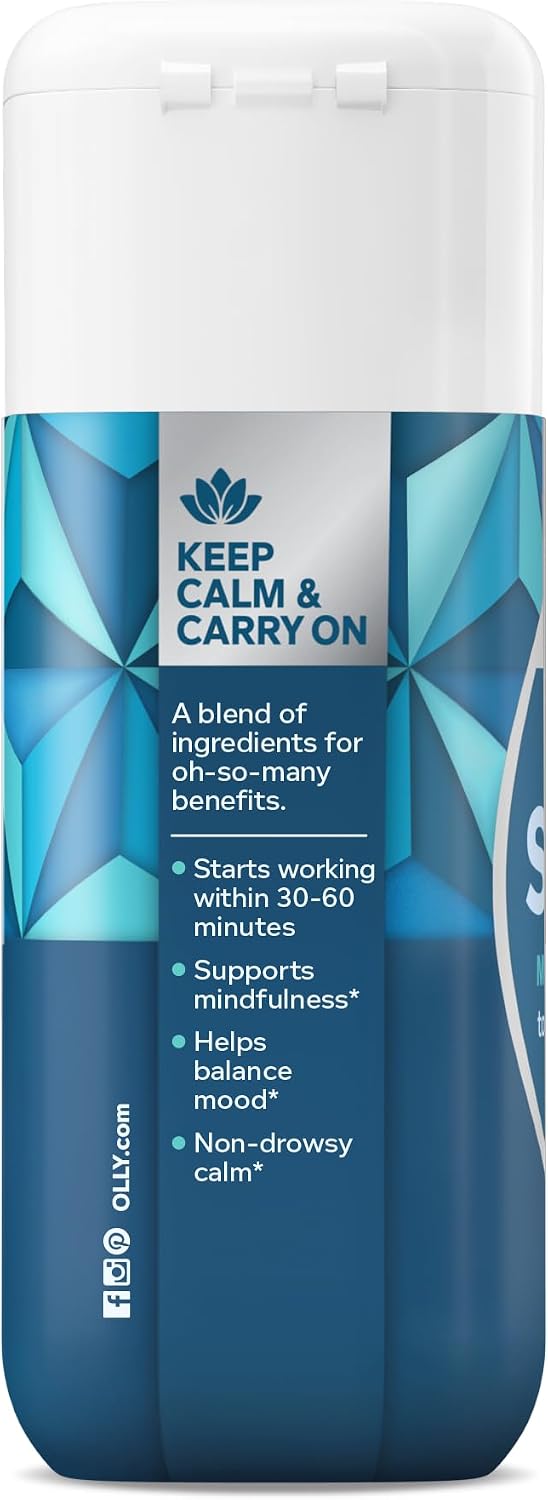 OLLY Ultra Strength Goodbye Stress Softgels - Complemento para el Estrés con GABA, Ashwagandha y L-Teanina, 60 Cápsulas
