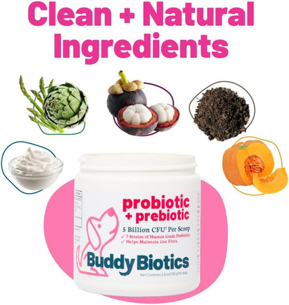 Probiótico + Prebiótico en Polvo para Perros – 7 Cepas Probióticas con FOS Prebiótico, Apoya la Flora Intestinal, Salud – Image 5