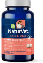 NaturVet – Levadura de Cerveza con Ajo y Omega – Para Perros y Gatos – 1000 Comprimidos Masticables