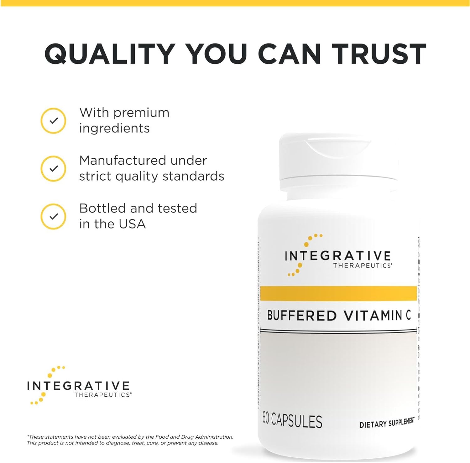 Integrative Therapeutics Buffered Vitamin C 1000 mg - 60 Vegan Capsules