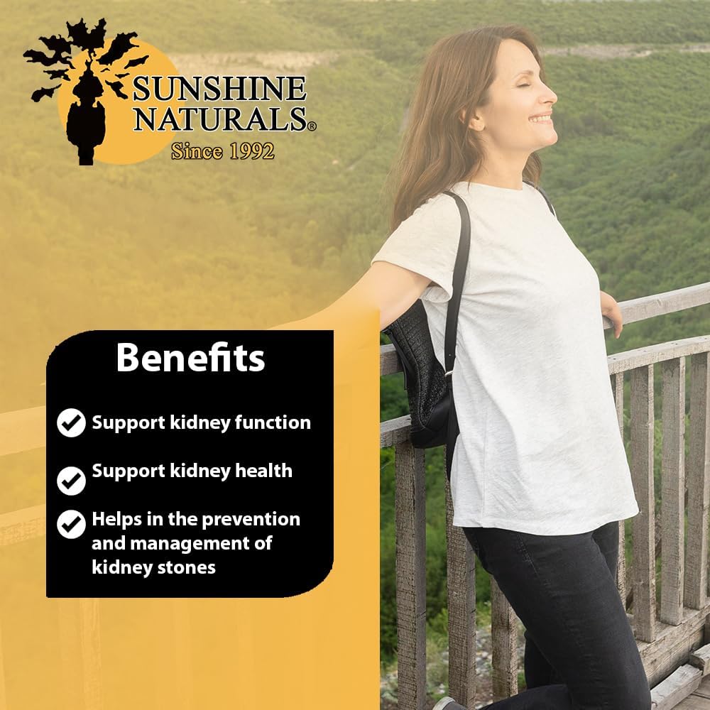 Sunshine Naturals Chanca Piedra con Guisazo de Caballo, 1000 mg, 90 Cápsulas