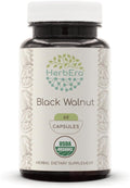HerbEra Black Walnut 500 mg | Cápsulas Veganas Orgánicas USDA | Apoyo Digestivo y Antioxidante