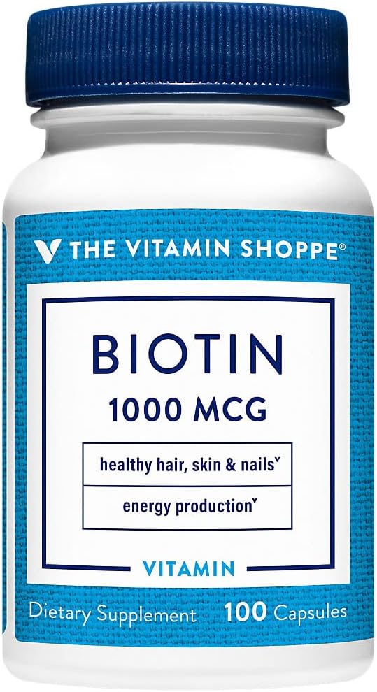 The Vitamin Shoppe Biotina 1 mg - 100 Cápsulas