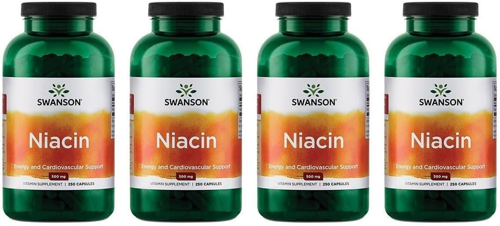 Swanson Niacina (Vitamina B3) 500 mg, 250 Cápsulas