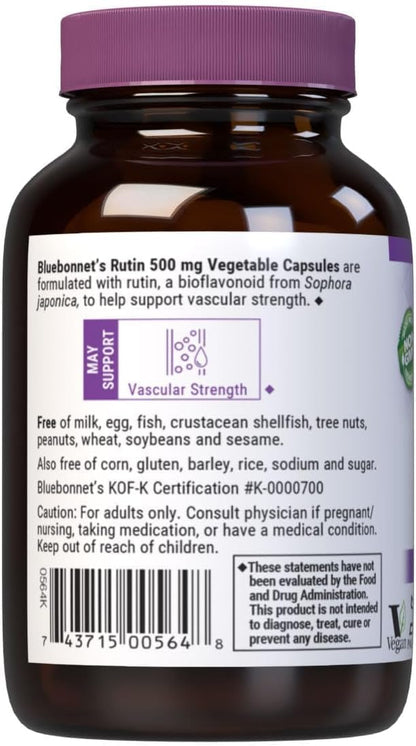 Bluebonnet Nutrition Rutina 500 mg (Sophora Japonica) - Bioflavonoide Antioxidante - 50 Cápsulas Veganas – Image 6