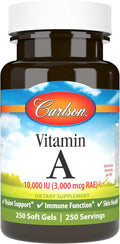 Carlson - Vitamina A, 10000 UI (3000 mcg RAE), 250 Softgels