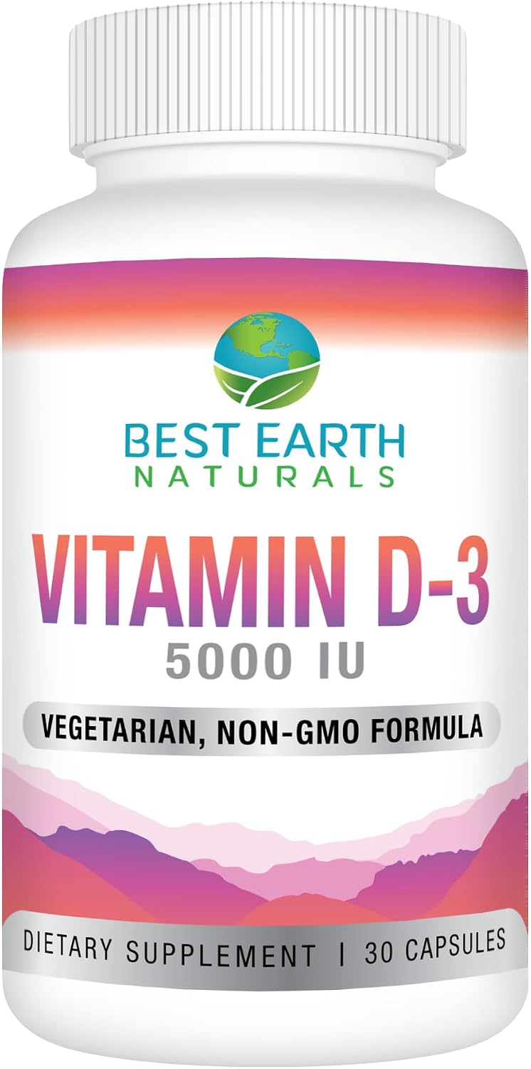 Best Earth Naturals Complemento Inmunitario Multivitamínico para Adultos con Vitamina C 30 mg, Vitamina E 30 UI, Cúrcuma, Hongos, Ajo y Más - 60 Cápsulas