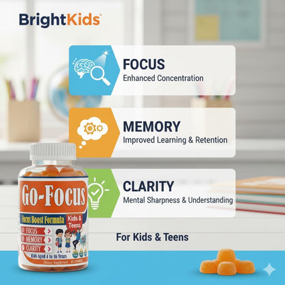 BrightKids Omega 3 y DHA Gominolas para Niños - Enfoque y Memoria – Image 2