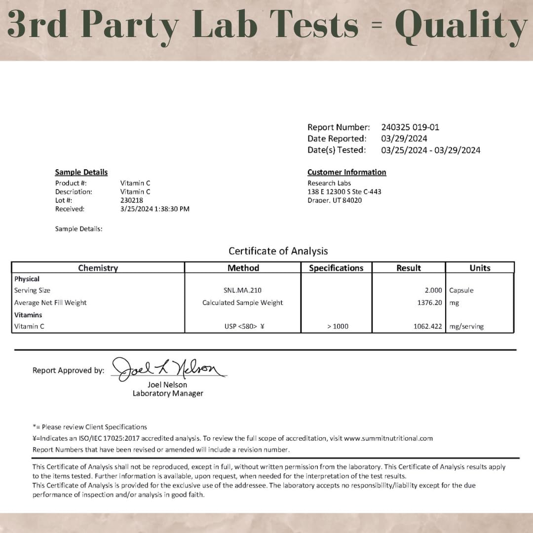 Research Labs LipoQuil-C™ Vitamina C Liposomal 1000mg – 120 Cápsulas