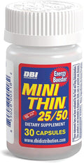 Mini Thin 25/50 - Cápsulas Energéticas con Cafeína (30 Cápsulas)