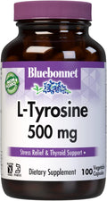 Bluebonnet L-Tirosina 500 mg, 100 Cápsulas Vegetales