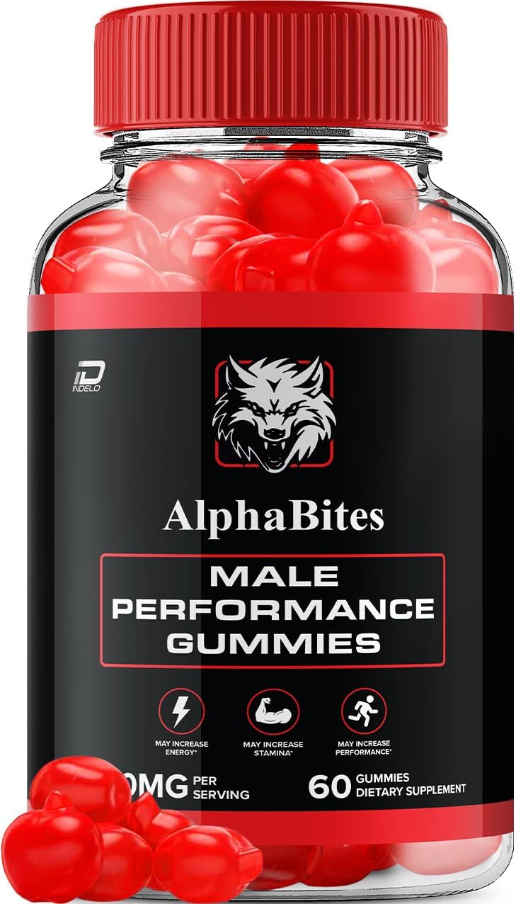 Alpha Bites Gummies para Hombres – Fórmula Avanzada 1000 mg, Suplemento Natural para el Crecimiento Muscular y la Salud General (60 Gominolas)