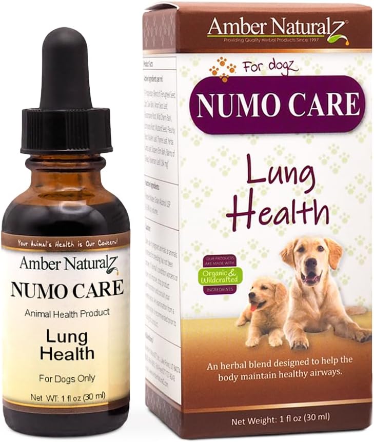 Amber NaturalZ Numo Care Apoyo Respiratorio para Perros | Fórmula Herbolaria para Ayudar a Mantener la Función Pulmonar Normal, Vías Respiratorias Claras y Salud Inmune | Ayuda Natural para la Comodidad al Respirar 118 ml