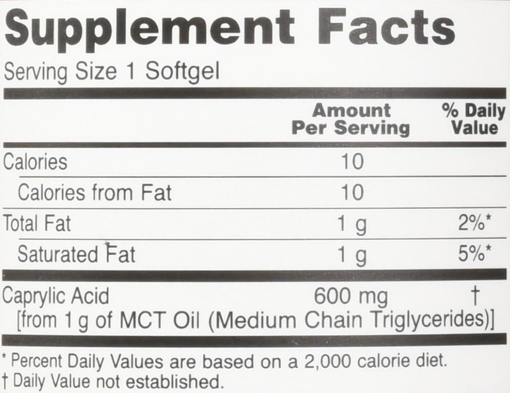 Now Foods, Caprylic Acid, 100 Softgels (2-Pack)