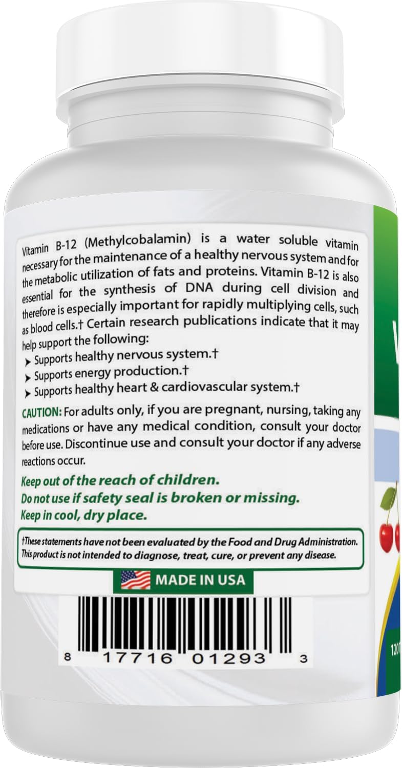 Best Naturals Vitamina B12 6000 mcg - 120 Comprimidos