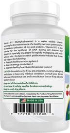 Best Naturals Vitamina B12 Metilcobalamina 6000 mcg Comprimidos Sublinguales (Pack de 3)