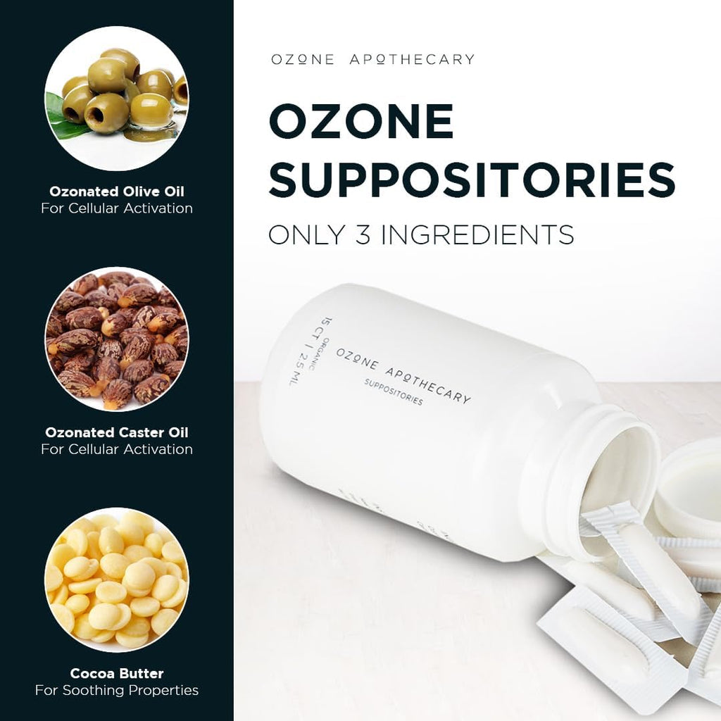 Supositorios de Ozono con Aceite de Oliva Ozonizado - Ozone Apothecary