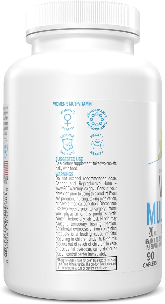 Portions Master Multivitamínico para Mujeres, Energía, Inmunidad y Huesos (90 Cápsulas)
