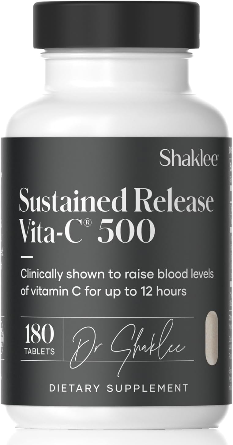Shaklee Sustained Release Vita-C® 500mg, 180 Comprimidos