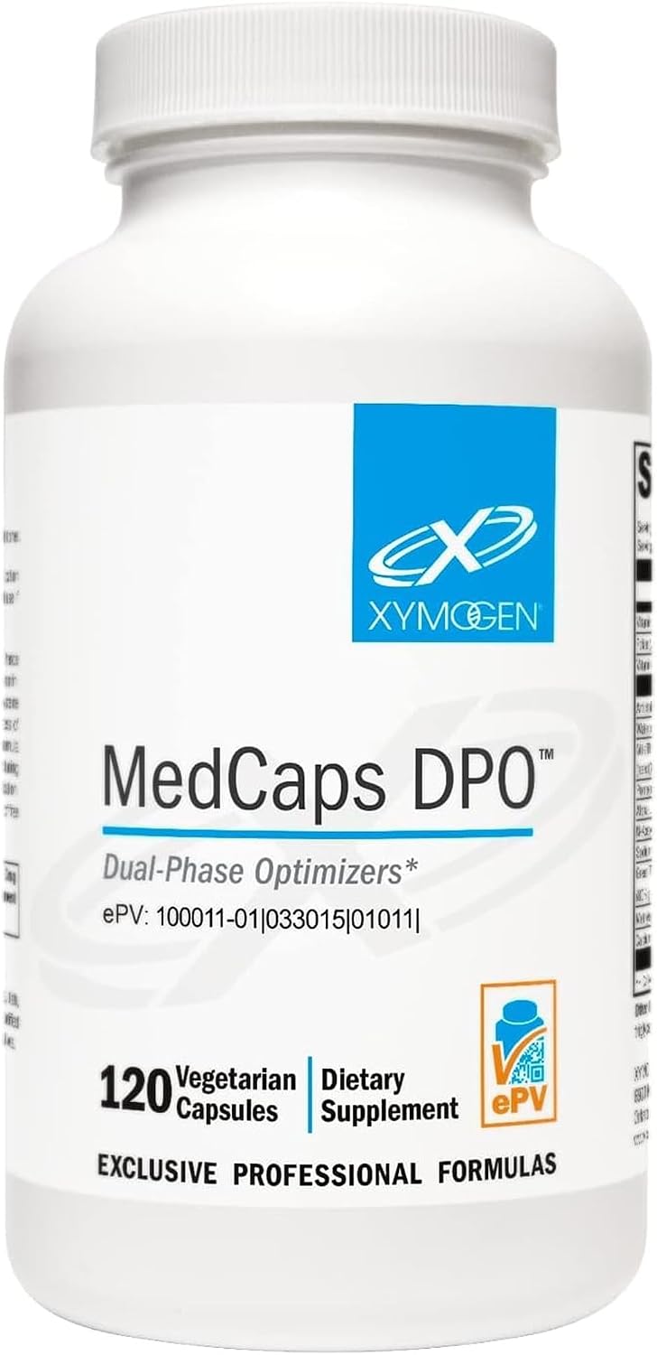 XYMOGEN MedCaps DPO - Activated B Vitamins with Botanical Blend - Supports Liver Function and Metabolism - Vegan, Gluten-Free, and Non-GMO - 120 Capsules