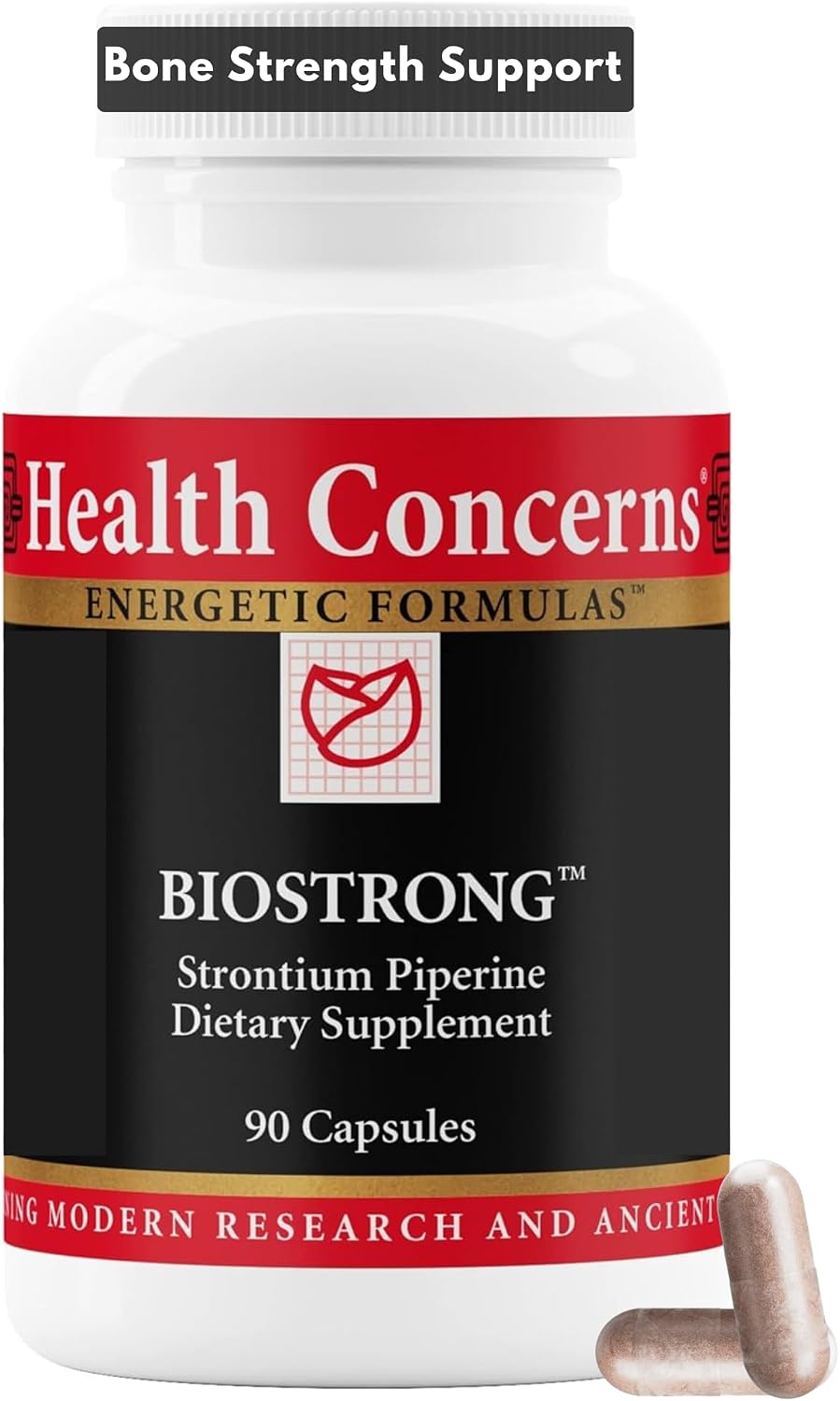 Health Concerns BioStrong – Estroncio y Hierbas Chinas para la Densidad Ósea – 90 Cápsulas