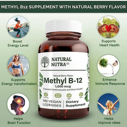 Natural Nutra Metil B12 1000mcg - 100 – Sistema inmunitario: Favorece el funcionamiento normal del sistema – Image 3