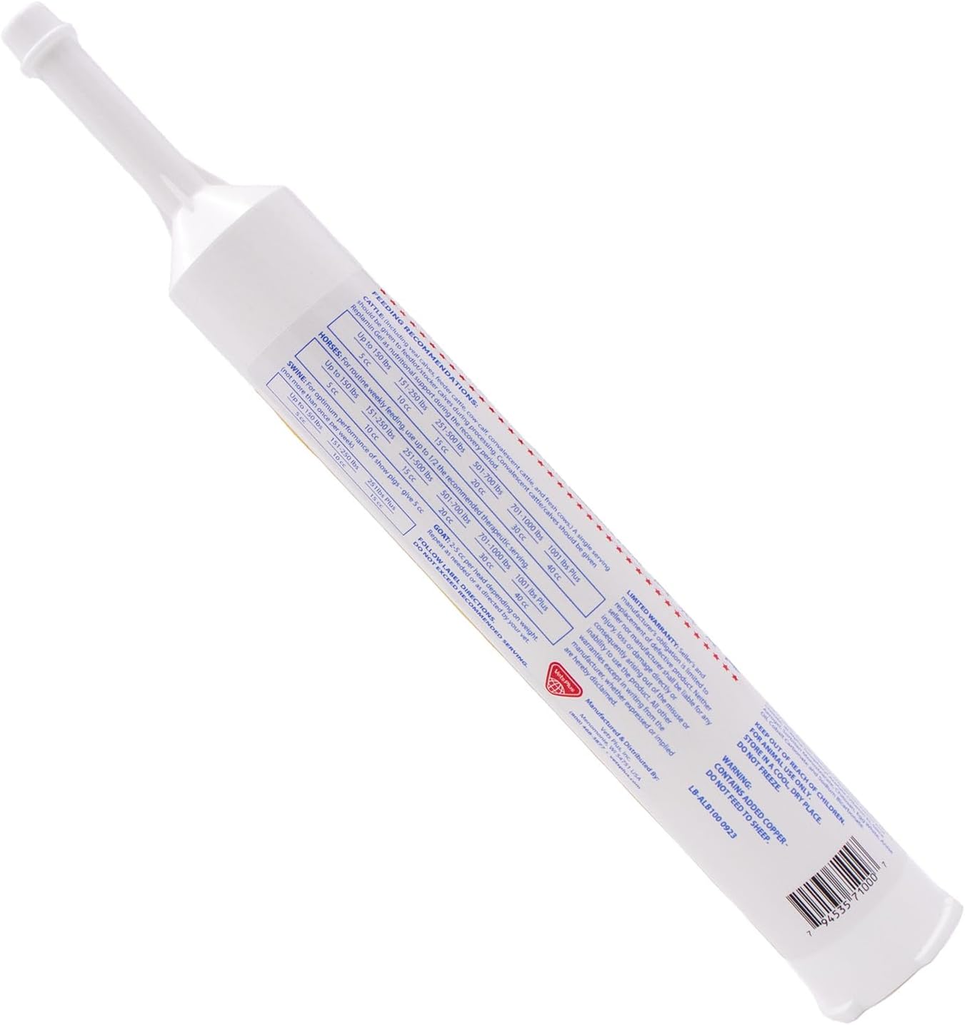 AGRI Labs REPLAMIN Gel Plus 300cc - Suplemento Nutricional para Ganado