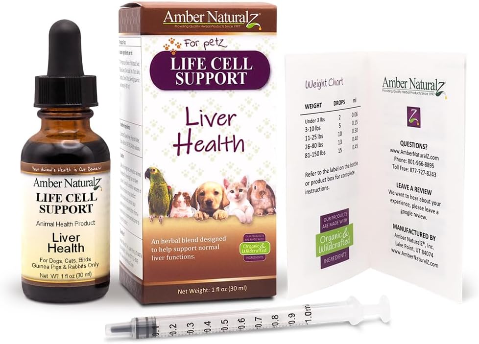 Amber NaturalZ Soporte Celular Life Suplemento Herbal para Mascotas – 30 ml