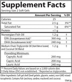 Carlson MCT y Omega-3 con Aceite de Coco Virgen Orgánico, EPA y DHA, 120+30 Cápsulas Blandas