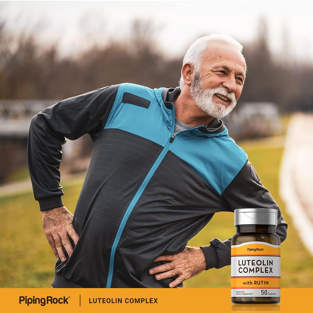 Piping Rock Luteolin Complex con Rutina | 50 Cápsulas | Vegetariano, No OGM, Sin Gluten