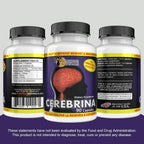 Sunshine Naturals Cerebrina con Ginkgo Biloba y L-Glutámico – 90 Cápsulas – Fórmula de apoyo cognitivo para adultos