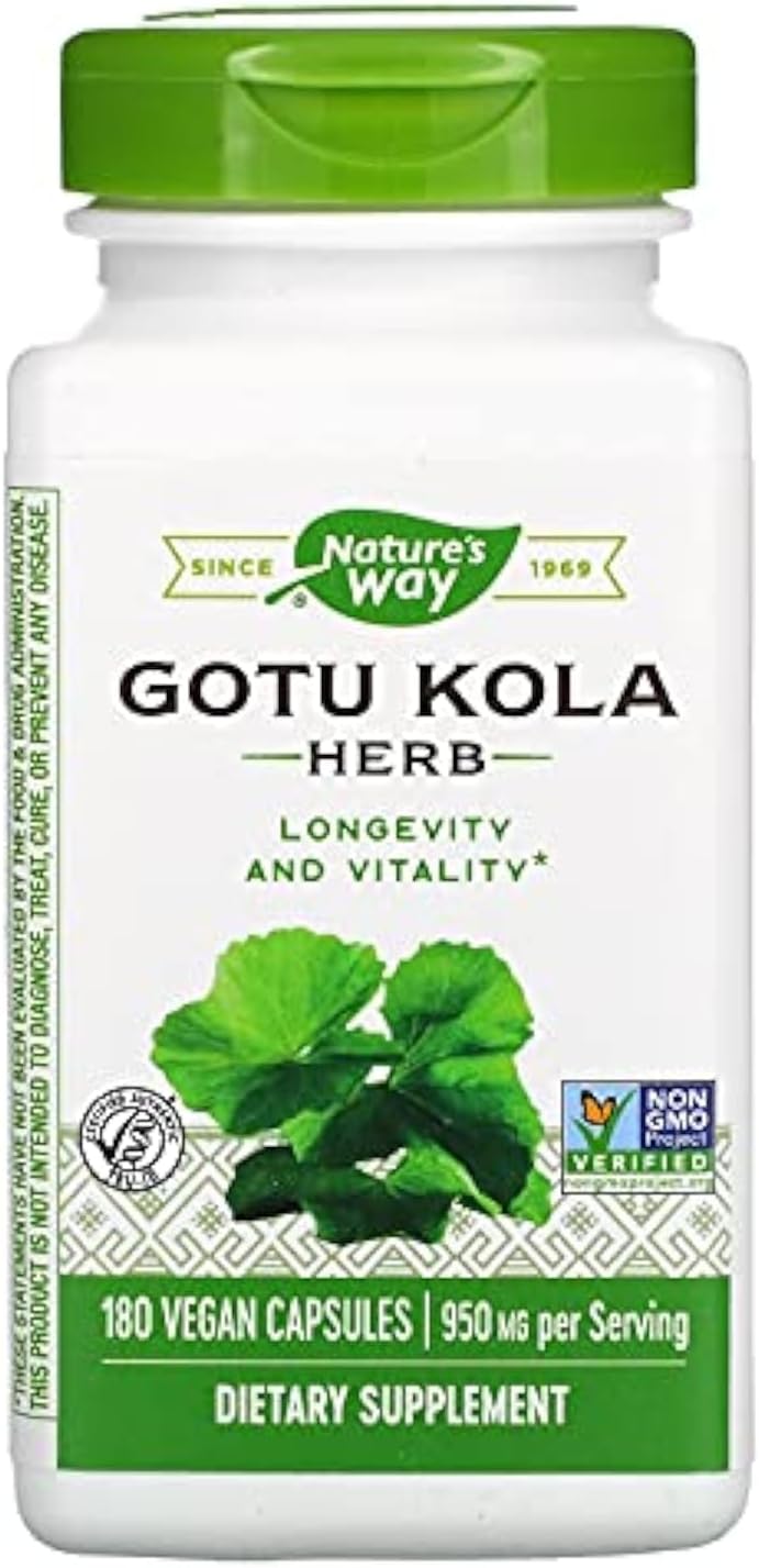 Nature's Way Gotu Kola - 180 Capsules of 475 mg