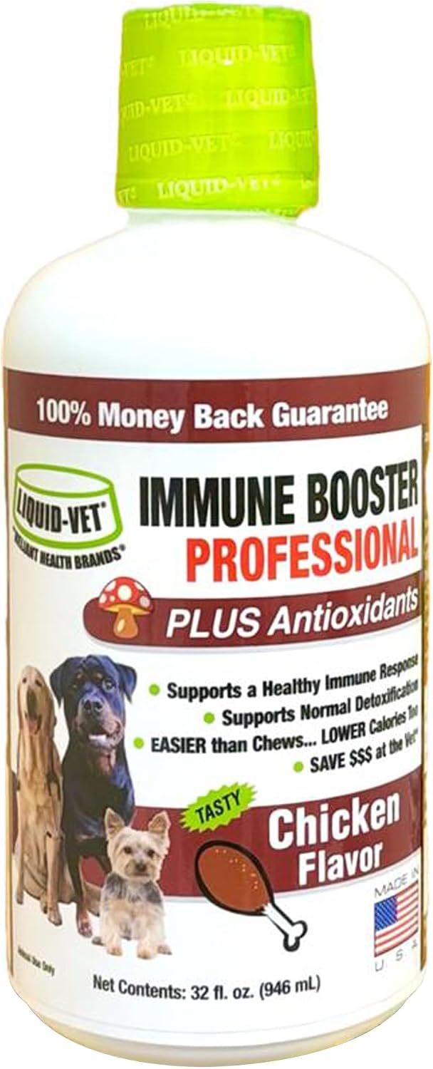 Immune Support for Dogs – Protección Antioxidante y Salud Intestinal – Con Inulina, Beta-Glucano, Omega-3 y Más