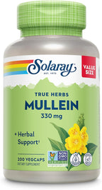 SOLARAY Hojas de Gordolobo 330mg – Apoyo Respiratorio – 100 Cápsulas Vegetales (Pack de 2)