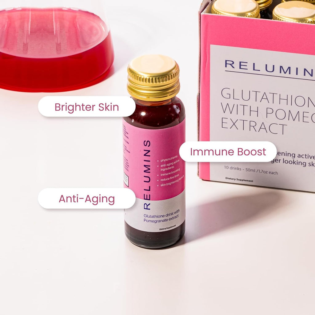 Relumins Advance Rejuvenating Collagen & Glutathione Beauty Drink Pack – Sabores Manzana y Granada