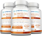 Approved Science Bowelsyl - 360 Cápsulas - Soporte para el Tracto GI, Calma el Colon, Restaura Nutrientes - Alta Absorción - Natural, No OGM