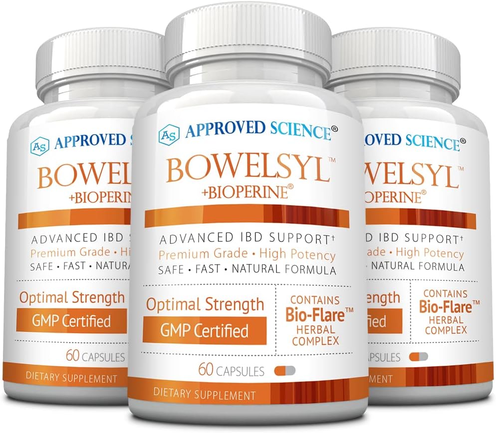 Approved Science Bowelsyl - 360 Cápsulas - Apoyo al Tracto GI, Calma el Colon, Restaura Nutrientes