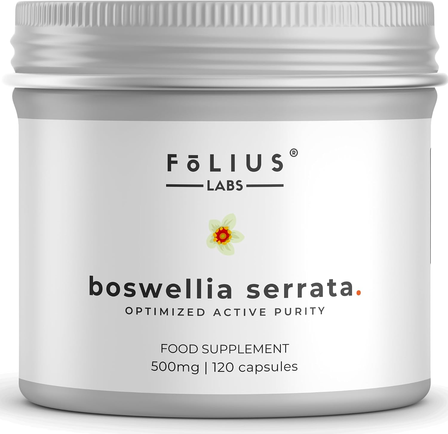 FOLIUS LABS Extracto de Boswellia Serrata 500mg (65% Ácidos Boswélicos) - 120 Cápsulas