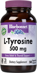 Bluebonnet L-Tirosina 500 mg, 50 Cápsulas Vegetales