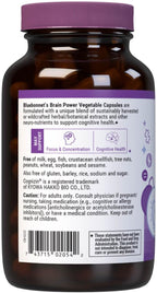 Bluebonnet BrainPower – Mezcla nootrópica de origen natural para la salud cerebral – Vegano, sin gluten, sin estimulantes – 60 cápsulas vegetales