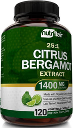 NutriFlair Bergamota Orgánica 1400mg (25:1) - 120 Cápsulas