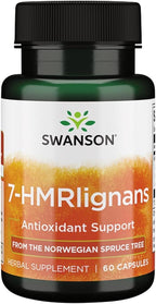 Swanson Lignanos 7-HMR 40 mg 60 Cápsulas (Pack de 2)