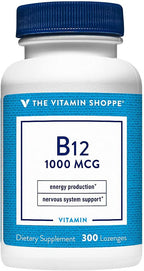 The Vitamin Shoppe Vitamina B12 1000mcg - 300 Comprimidos Sublinguales