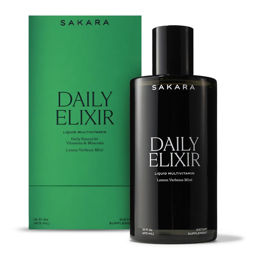 SAKARA Daily Elixir Multivitamínico Líquido - Fórmula de Alta Absorción, 473 ml
