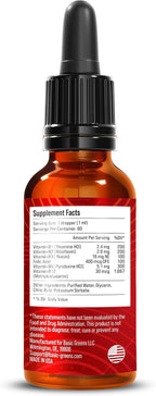 Vitamin B Complex Liquid Drops Vegan - Extra Strength Sublingual Formula - Complejo B en gotas sublingual vegano